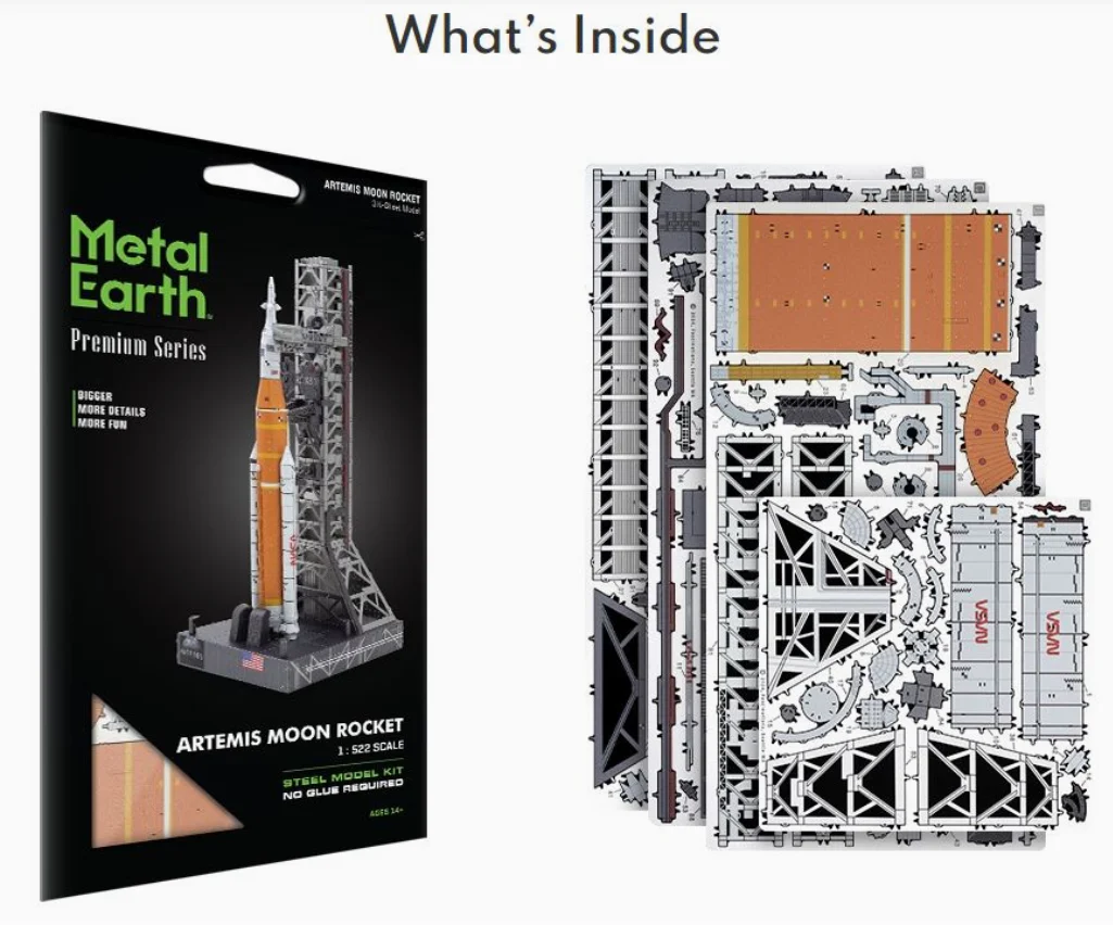 Artemis Moon Rocket - Premium Series Metal Earth - Image 4